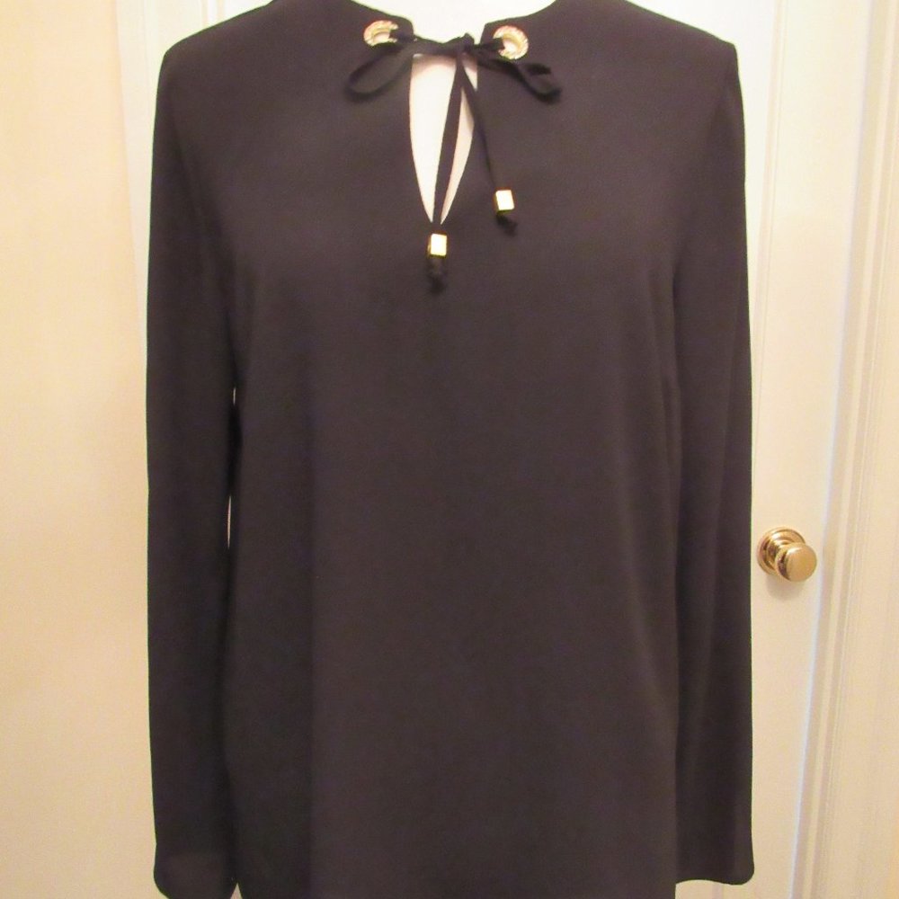 Michael Kors Black Blouse with Crystals – Medium